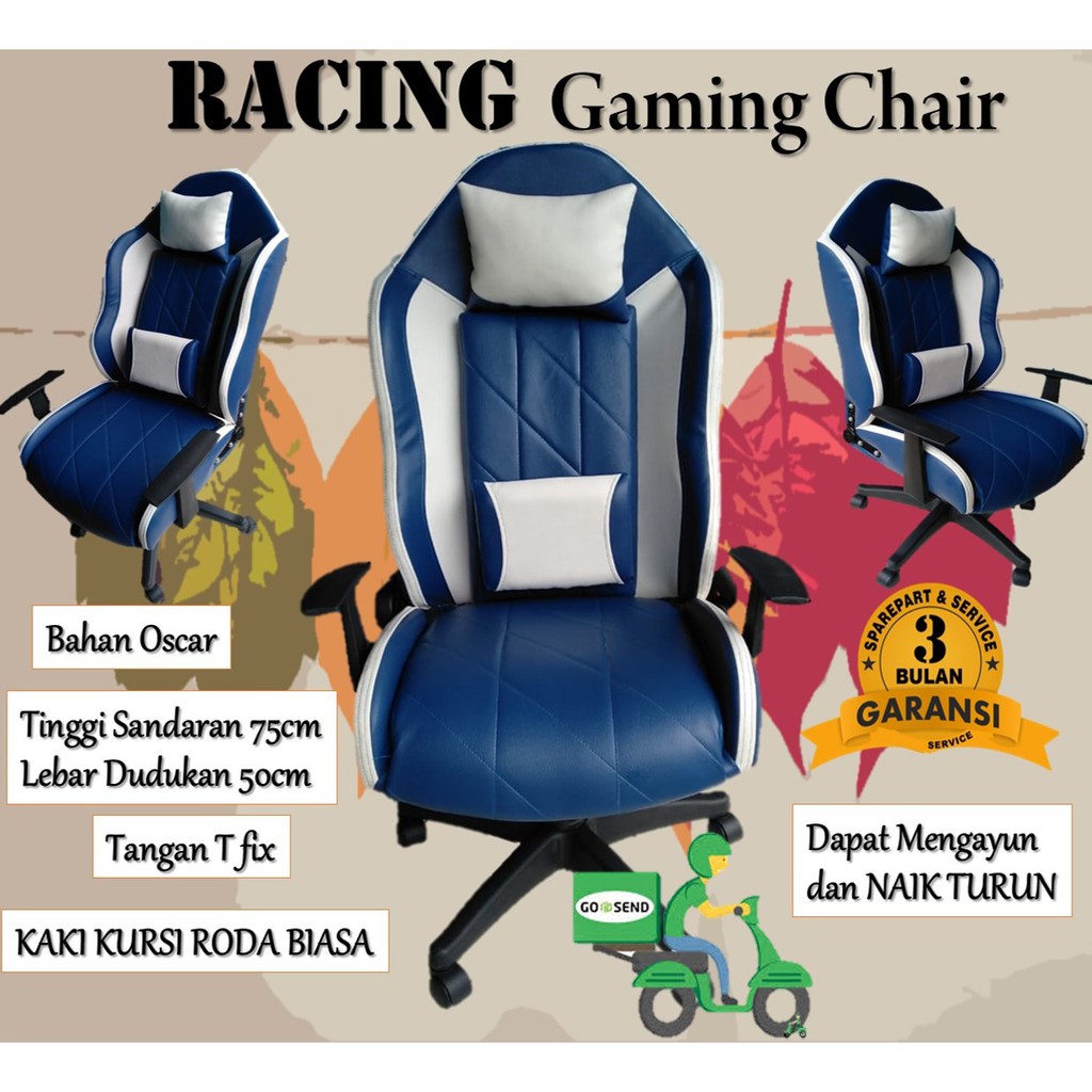 Promo 2020 Kursi Gaming Racing Reclening Kaki Roda Hitam , Bergaransi, Termurah Dibekasi