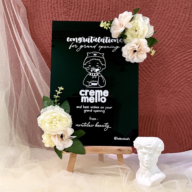 

Papan Wedding sign / Grand opening / Congratulation /Graduation /anniversary / Happy birthday