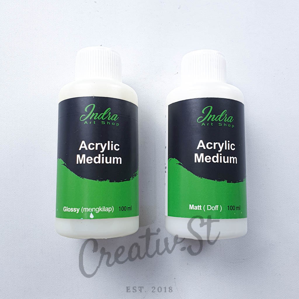 

Indra Acrylic Medium Clay Doff / Glossy 100 Ml Pengencer Cat Akrilik