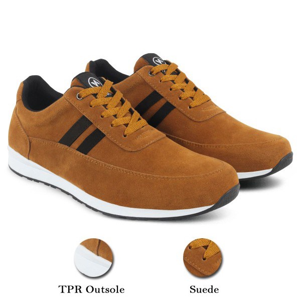 Sepatu Kets Pria V 63414 Brand Varka Sepatu Sneakers Olahraga Running Trendi Berkualitas Warna Tan