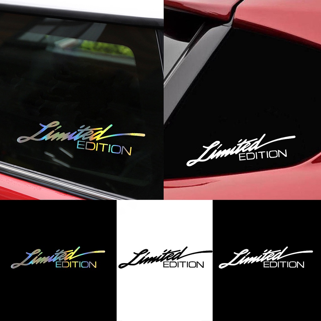 Edisi Spesial Sticker Perekat Reflektif Mobil-Styling Decal Laser Limited Motor Fashion 3D Stiker Mobil