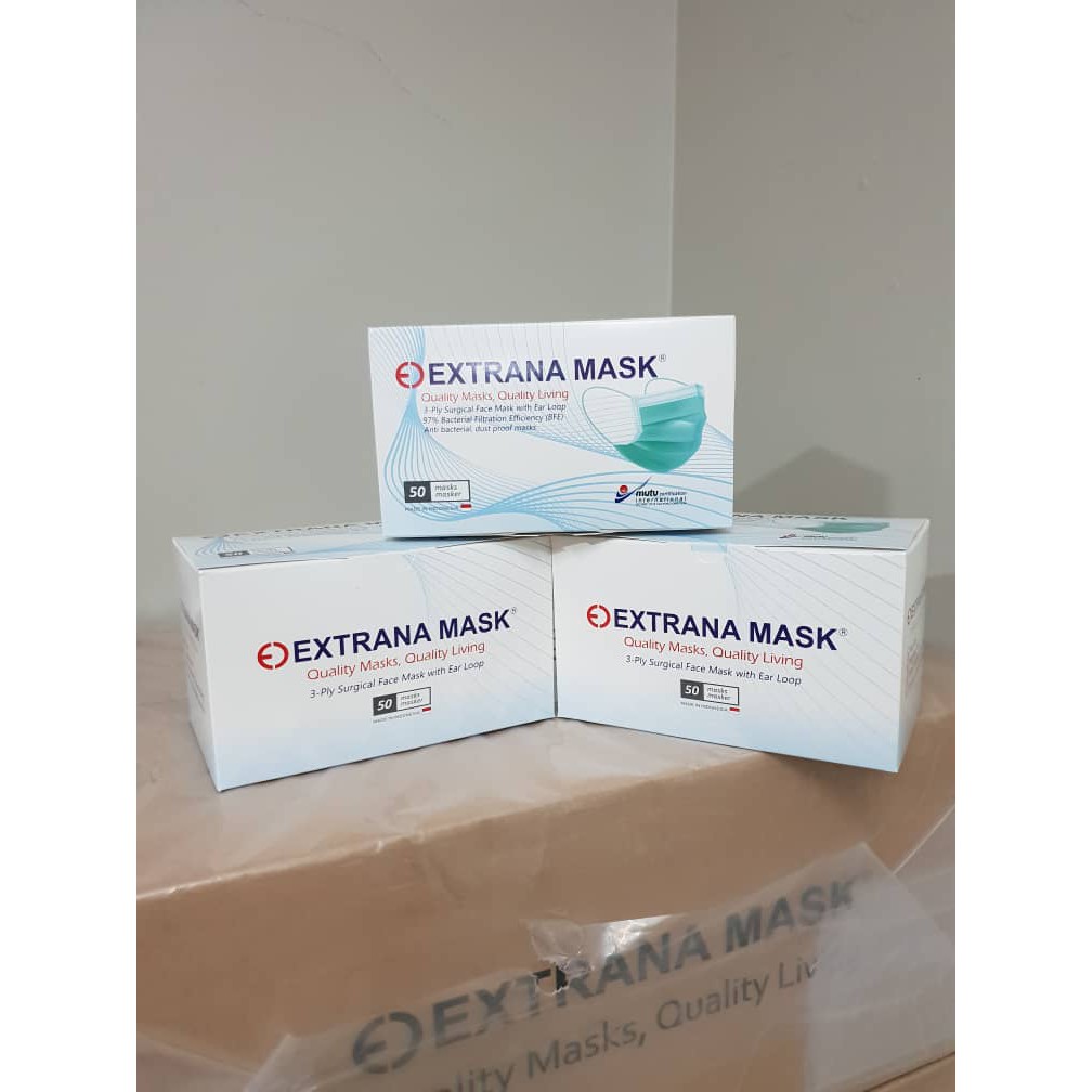 MASKER EXTRANA EARLOOP 3 Ply - 1 Box Isi 50 pc