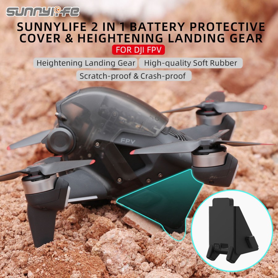 Sunnylife Battery Protective Cover and Support Landing Gear DJI FPV