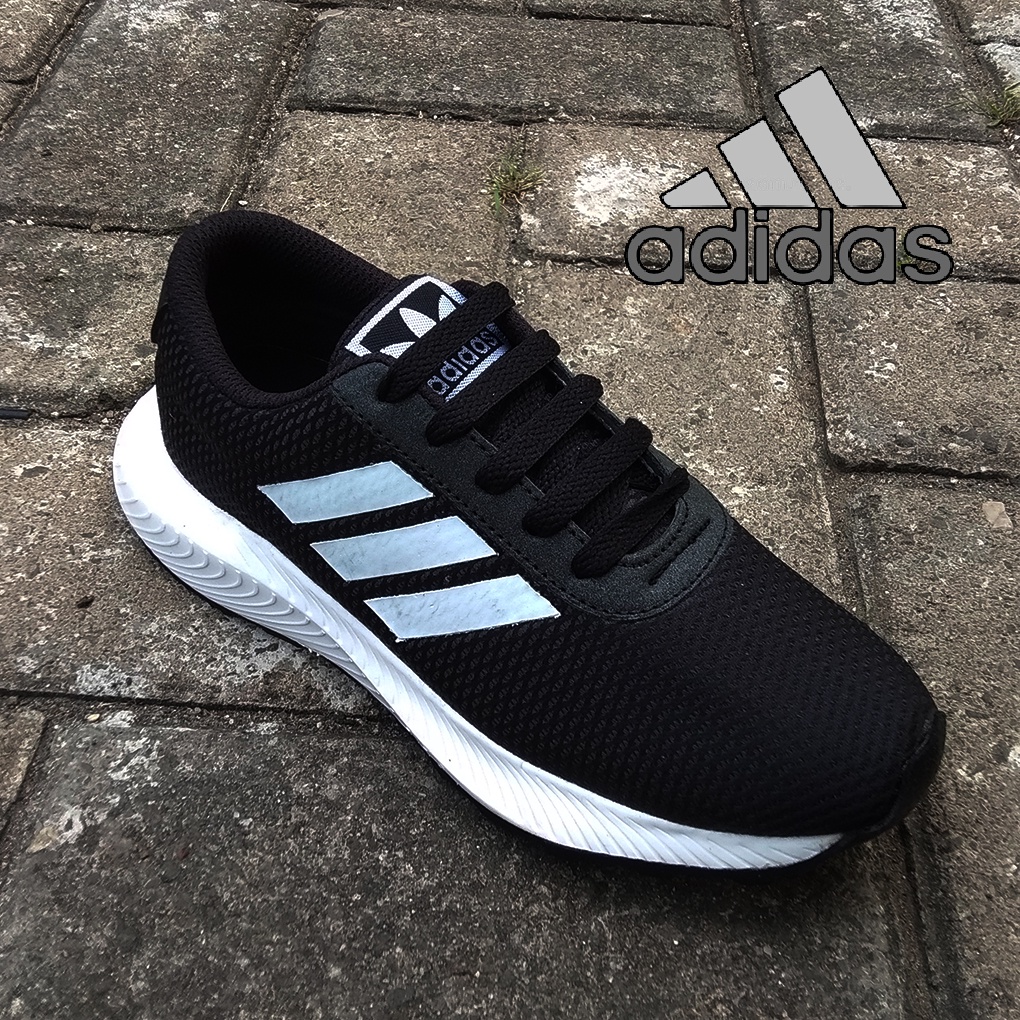 Sepatu Anak Sekolah Hitam Model adidas Seragam SD SMP Sneakers Remaja cowo Cewek