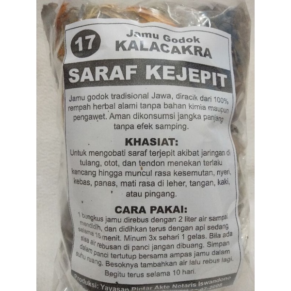 

JAMU SYARAF KEJEPIT (IZIN DINKES & HALAL MUI)