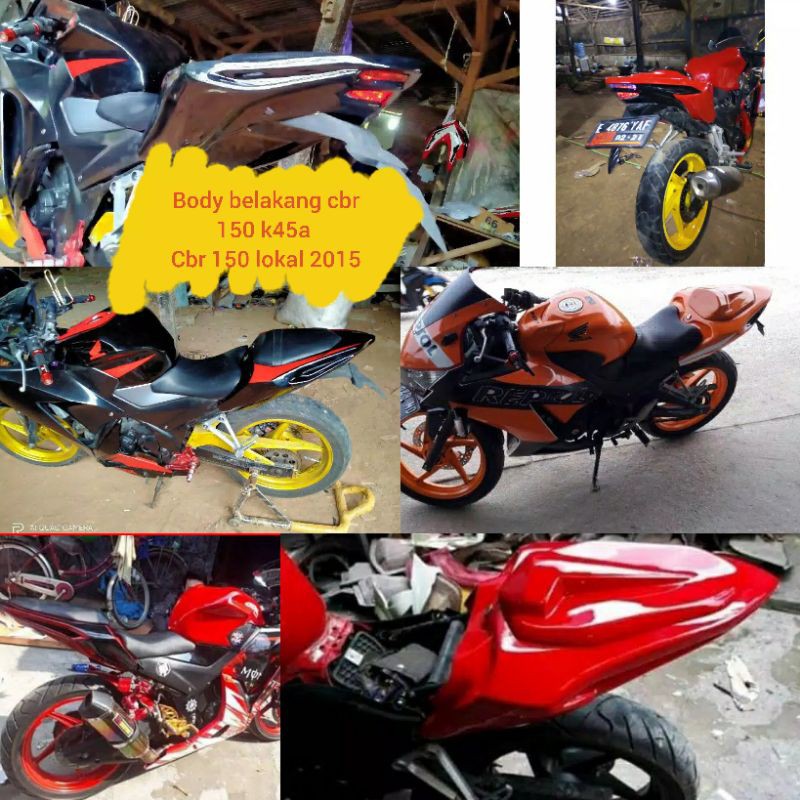 body cbr 150 lokal model cbr250rr..body belakang cbr 150 k45a 2015