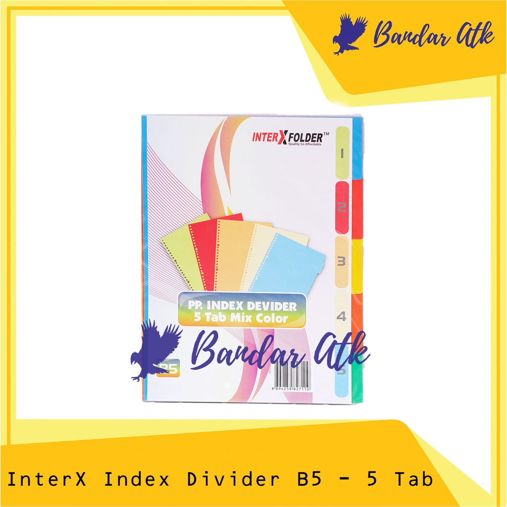 

INTERXFOLDER Index Divider B5 5 Tab - Pembatas Binder Note [1 SET]