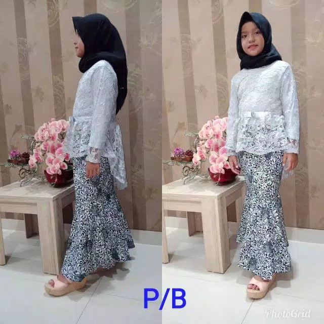 Kebaya Anak / Set Kebaya Brukat Anak / Baju Anak / WARNA GOLD,MOCCA,MAROON,NAVY 4.8