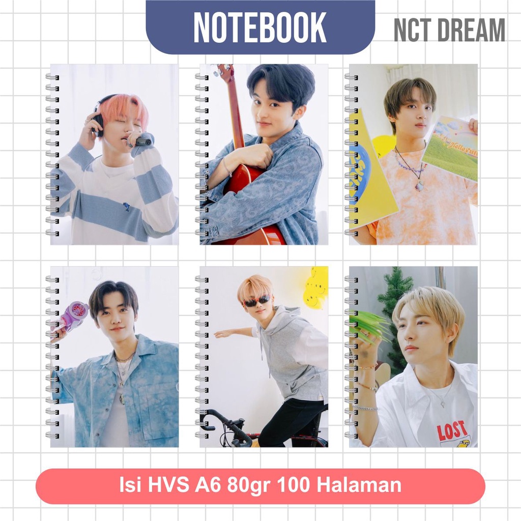 

Notebook A6 (10,5x14,5 cm) KPOP NCT DREAM Seri 4 / NOTEBOOK KPOP NCT TERMURAH