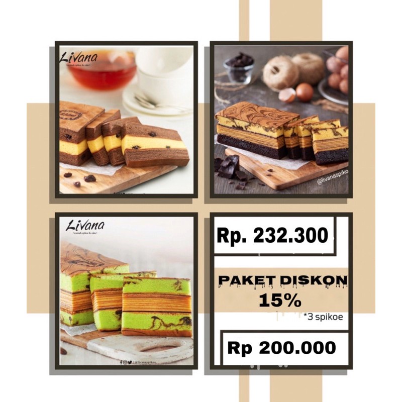 

PROMO 3 SPIKOE LIVANA 15%