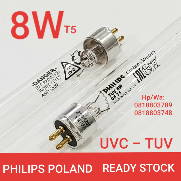 Lampu UV Philips TUV 8W - Sterilizer UV-C untuk Ruangan 10-20m²