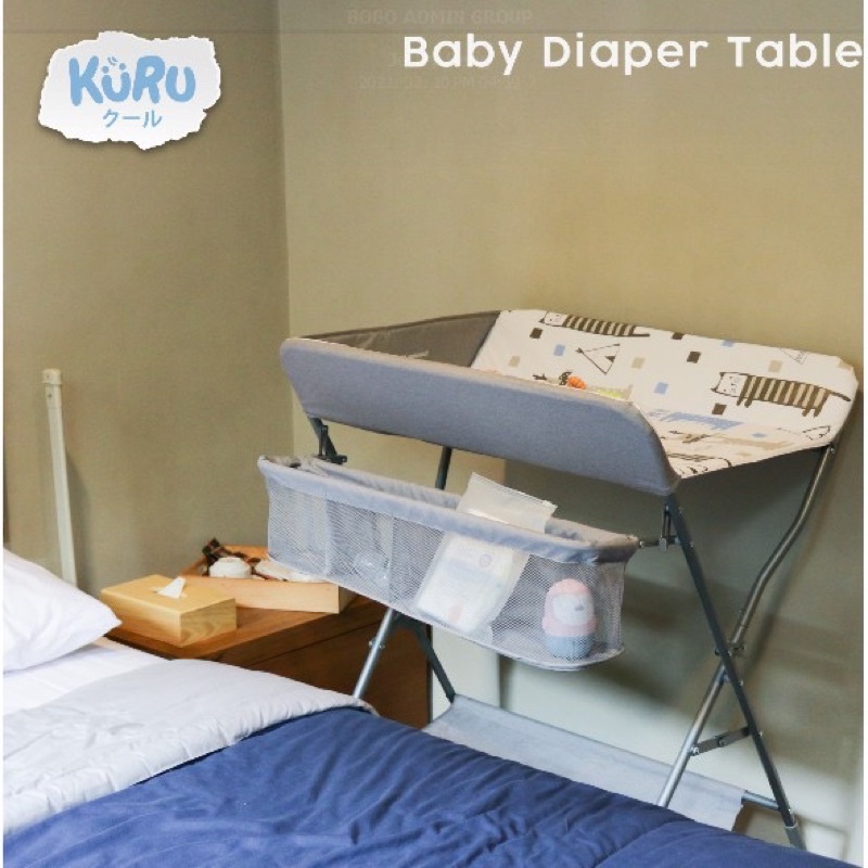 Kuru Meja Ganti Popok Diaper Bayi Premium Kokoh Diaper Changing Table Baby Perlengkapan Bayi Kado Bayi Lahir