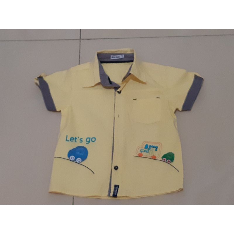 preloved kemeja kuning anak laki-laki Qna