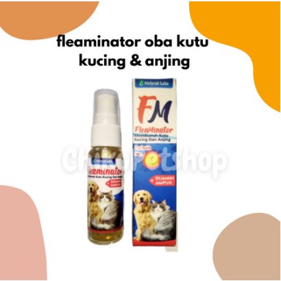 Obat Anti Kutu Kucing dan Anjing Fleaminator 100% Ampuh Membasmi Kutu