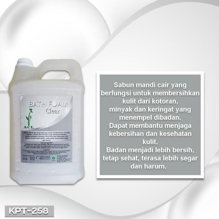 BATH FOAM CLEAR 5 KG sabun cair jerigen bathub menutrisi kulit lembut hemat