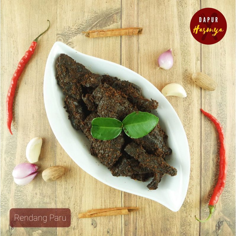 

Rendang padang asli kuliner Minang/ rendang sapi kering kemasan