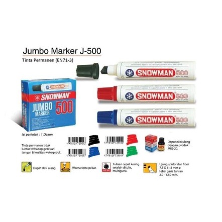 Spidol Permanent Jumbo / Besar Snowman 500