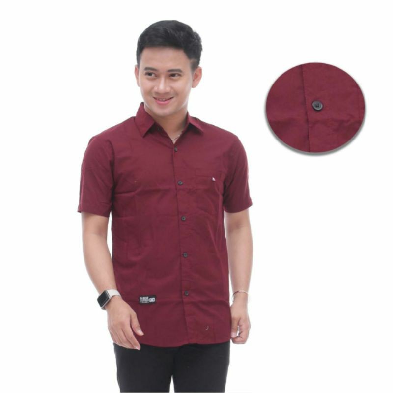 Hem Polos Pria Lengan Pendek