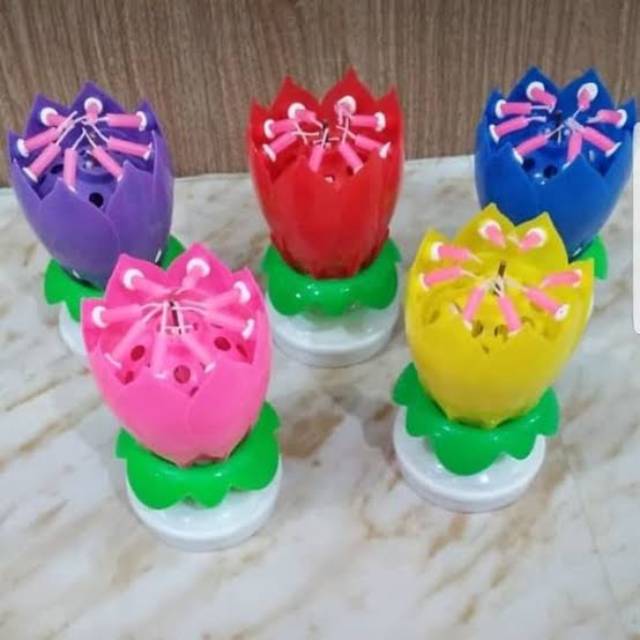 Grosir lilin bunga lotus lilin magic