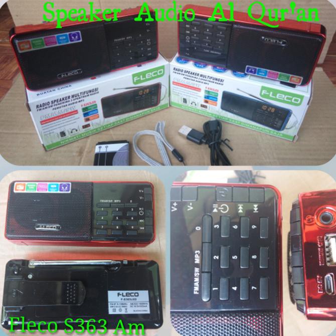 Speaker Audio Al Quran Fleco Radio AM 20 Qori digital radio rodja - Merah