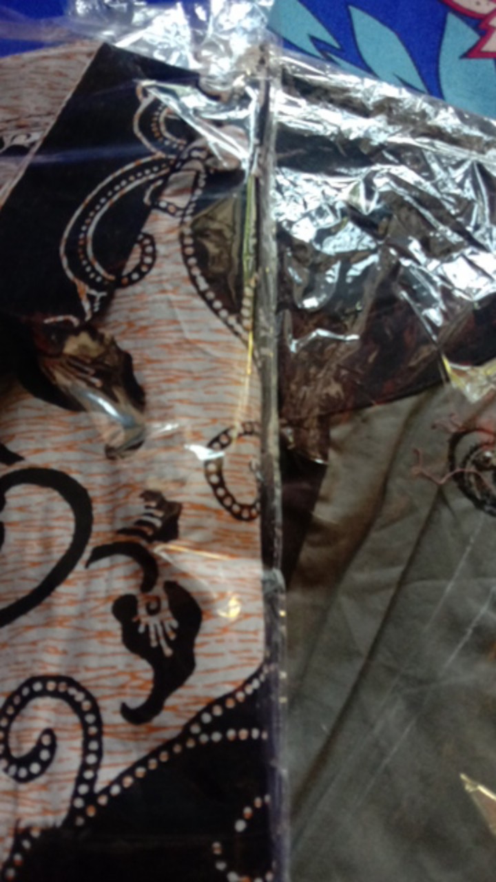 Baju Batik Kemeja Pria Sogan Lawasan Manuk Kembar Katun