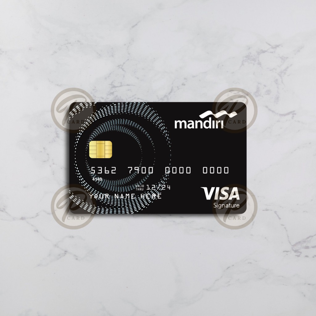 

[FAKE] MANDIRI SIGNATURE - Card Cover Skin Sticker - PLIATA Stiker Kartu ATM, E-Money, E-Toll