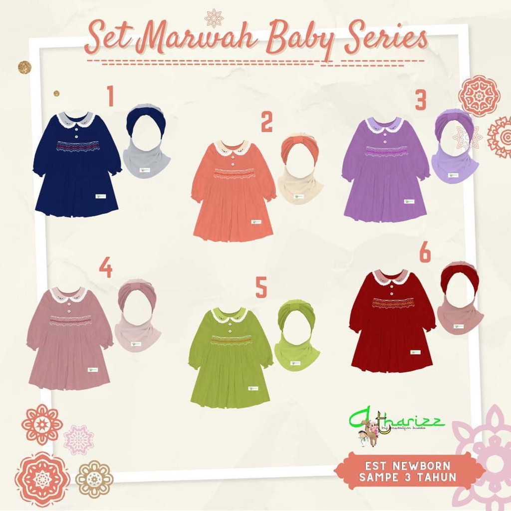 PAKAIAN ANAK SET MARWAH BABY SERIES BY ATHARIZZ