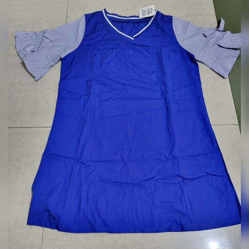 Atasan tunik wanita jumbo biru