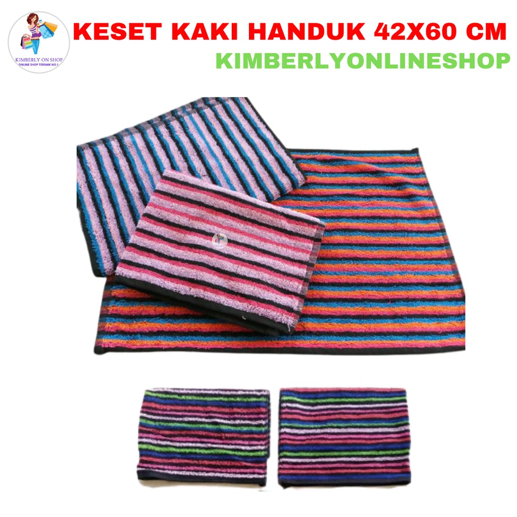 Keset Kaki Handuk Anti Slip Keset Rumah 42 x 60 Warna Random