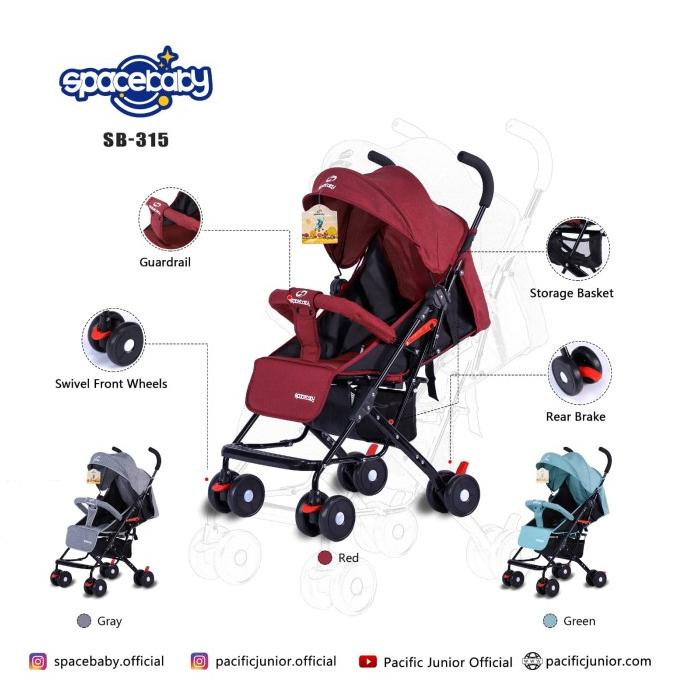 STROLLER Baby Stroller SB 315 Spacebaby Cabin Size Space Baby SB315 By Pacific