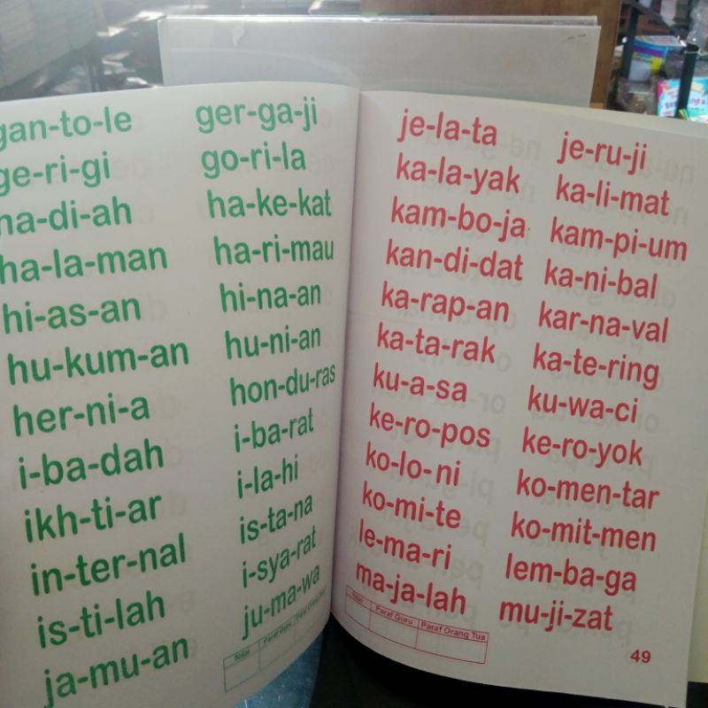 buku metode kilat 30 hari jago membaca 64 halaman (21×30cm)