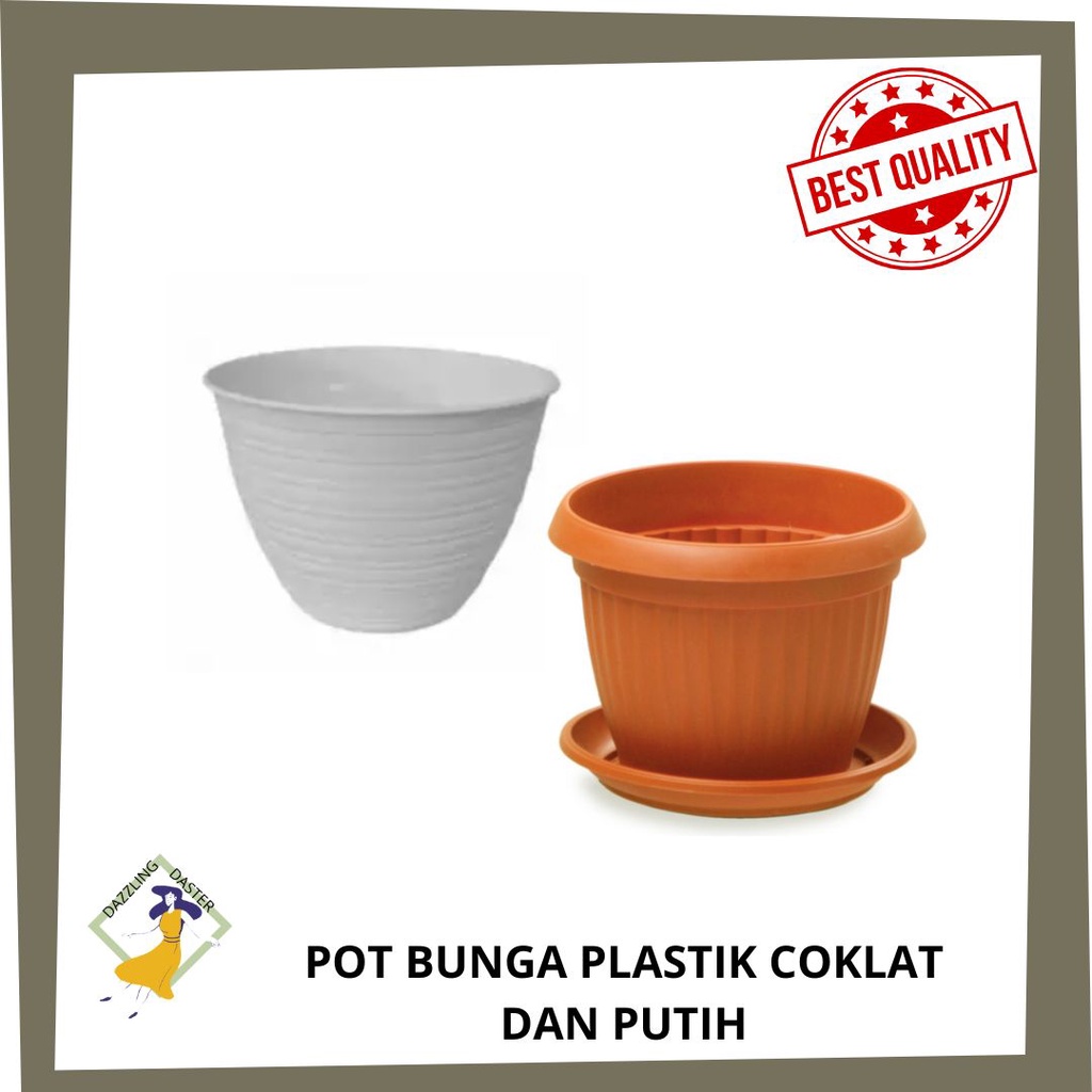 POT BUNGA PLASTIK BUNDAR SEDANG