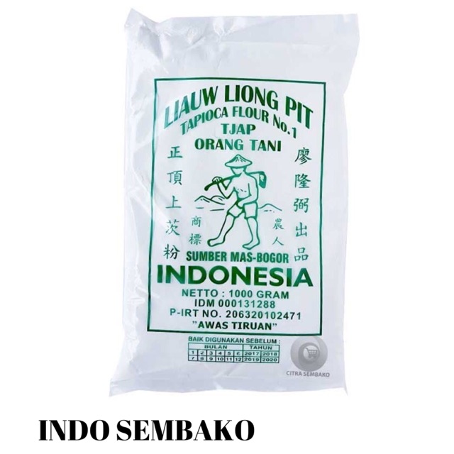 Sagu Tani Liauw Liong Pit 1kg / Tepung Tapioka Sagu Orang Tani 1kg / Sagu Liongpit 1kg