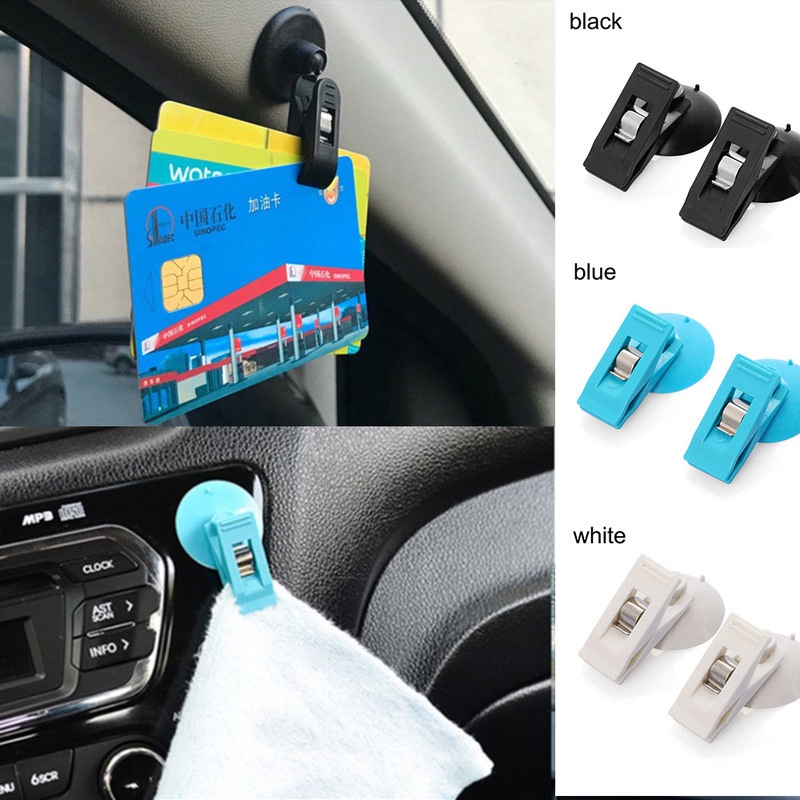 2 Pcs Klip Suction Cup Bahan Plastik Untuk Jendela Mobil