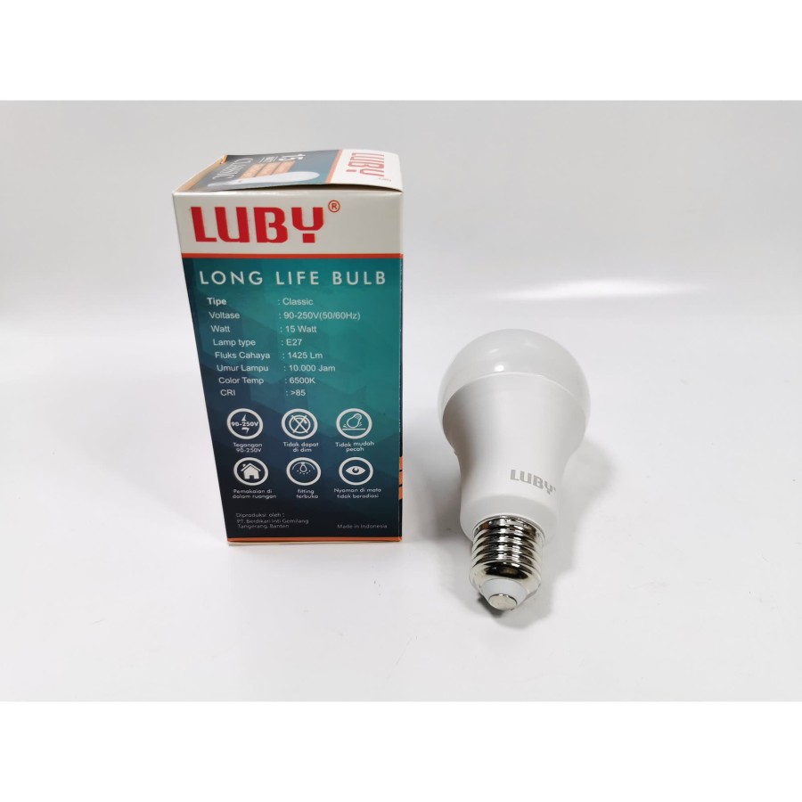 Luby classic 15w Lampu Bohlam LED 15 Watt bulb PUTIH garansi 1 tahun