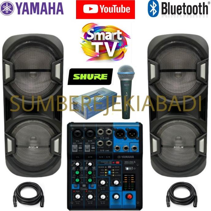 DISTRIBUTOR PAKET SOUND MIXER YAMAHA 6 CHANNEL 15 INCH DOBLE BERLIN BL