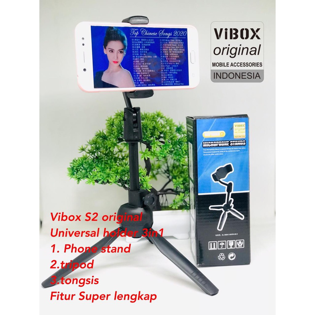 UNIVERSAL HOLDER VIBOX S2 / K3 STANDS LIVE BRODCAST UNIVERSAL ALL TIPE HP FOR ZOOM MEETING(NEW)