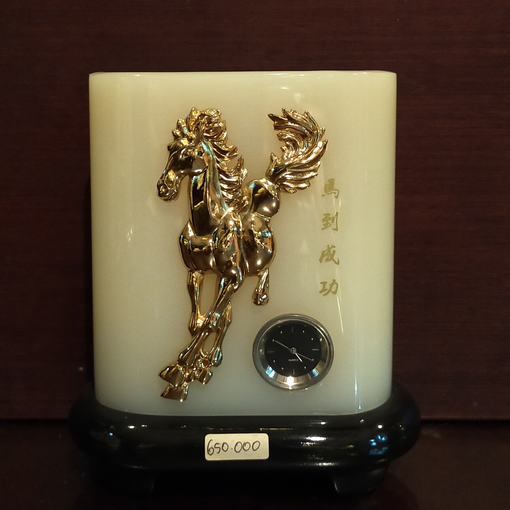 

China Gold Ornament Tempat Pulpen Jam Kuda CG016
