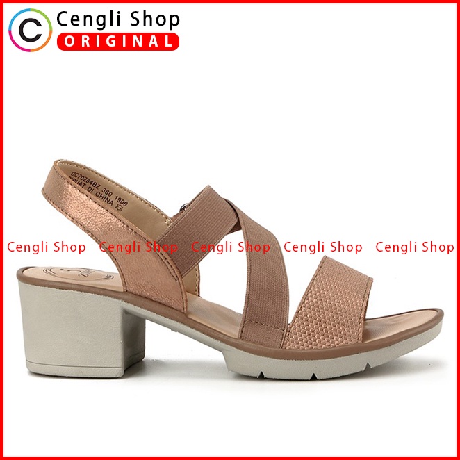 SANDAL HEEL KULIT OBERMAIN HEELS WANITA ORIGINAL SLINGBACK COKLAT OW20