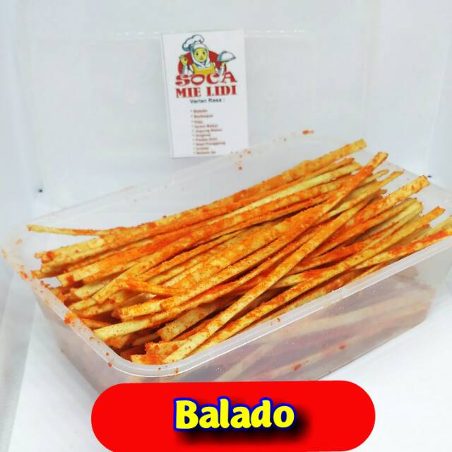 

MIE LIDI GEPENG BALADO KEMASAN BOX 200 GRAM