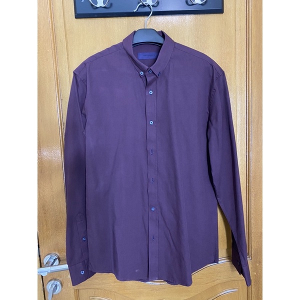 PL Kemeja tangan panjang pria The Executive Slim Fit size 16