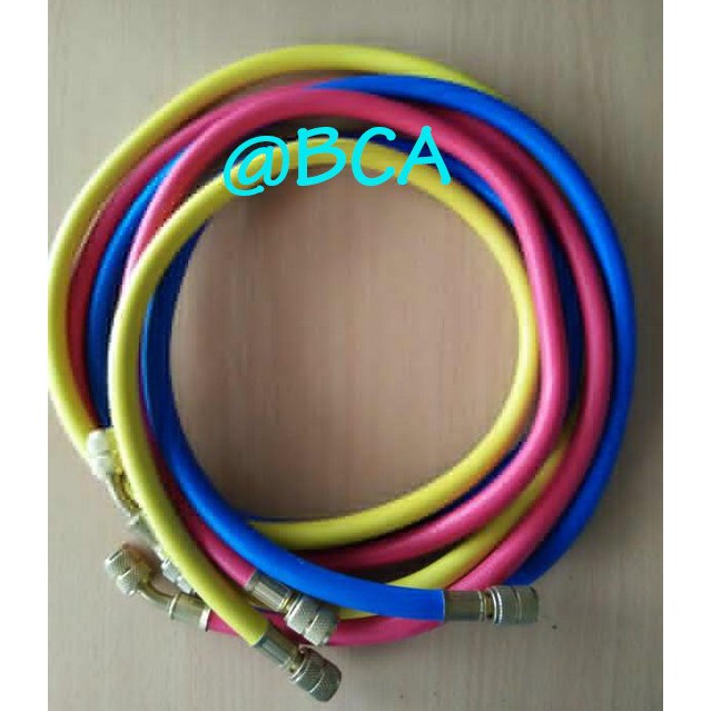 SELANG MANIFOLD AC 3 Warna Panjang 1.5 Meter 3 PC KOMPLIT R134 R12 R22 404 502