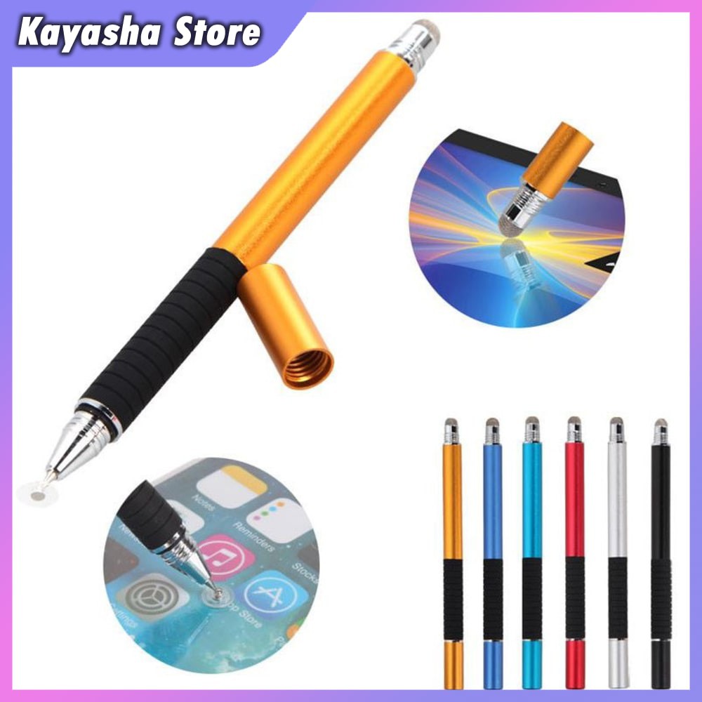 KYS 2 IN 1 FINE POINT STYLUS CAPACITIVE TOUCH PEN FOR SMARTPHONE TABLET ST 2008 BLACK OMTA1RBK