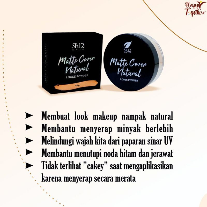 Bedak Tabur Ringan/Bedak Tabur Matte/Bedak Tabur SR12/Bedak Tabur Tahan Air/Loose Powder Matte SR12