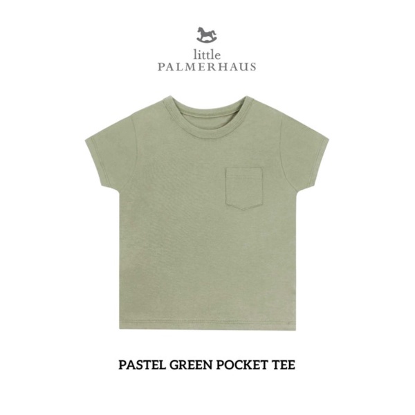 Baju Kaos Pakaian Setelan Little Palmerhaus Anak Bayi Perempuan Laki Laki 1 2 3 Tahun | BEBEMOON | Cotton Pocket Tee-5