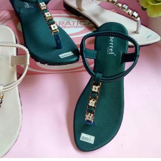 ۝ Sandal wanita tali teplek murah ➧