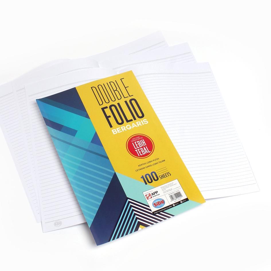 

New SIDU - Kertas Double Folio Bergaris 100 Sheets - Pack