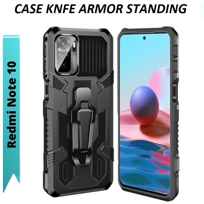 REDMI 10 NOTE 10 NOTE 10 PRO NOTE 10 5G NOTE 10S CASE HARD NEW HARDCASE KNIFE ARMOR STAND STANDING CASE HYBRID TRANSFORMER REDMI10 REDMI 10 4G