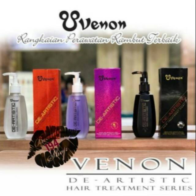 [BPOM] Venon Hair Treatment Coat //Venon merah //Venon hitam //Venon ungu 160 mL