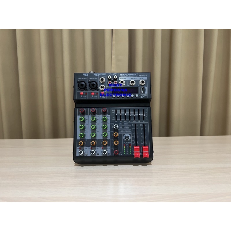 MIXER AUDIO 4 CHANNEL BLUETOOTH SOUND CARD USB HARDWELL REVERB 4